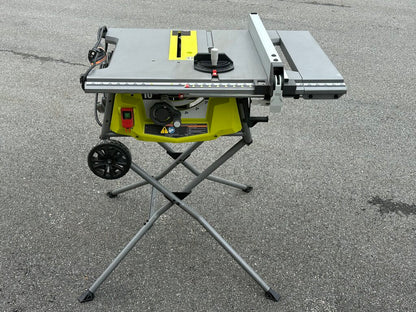 Corded Portable Table Saw With Rolling Stand