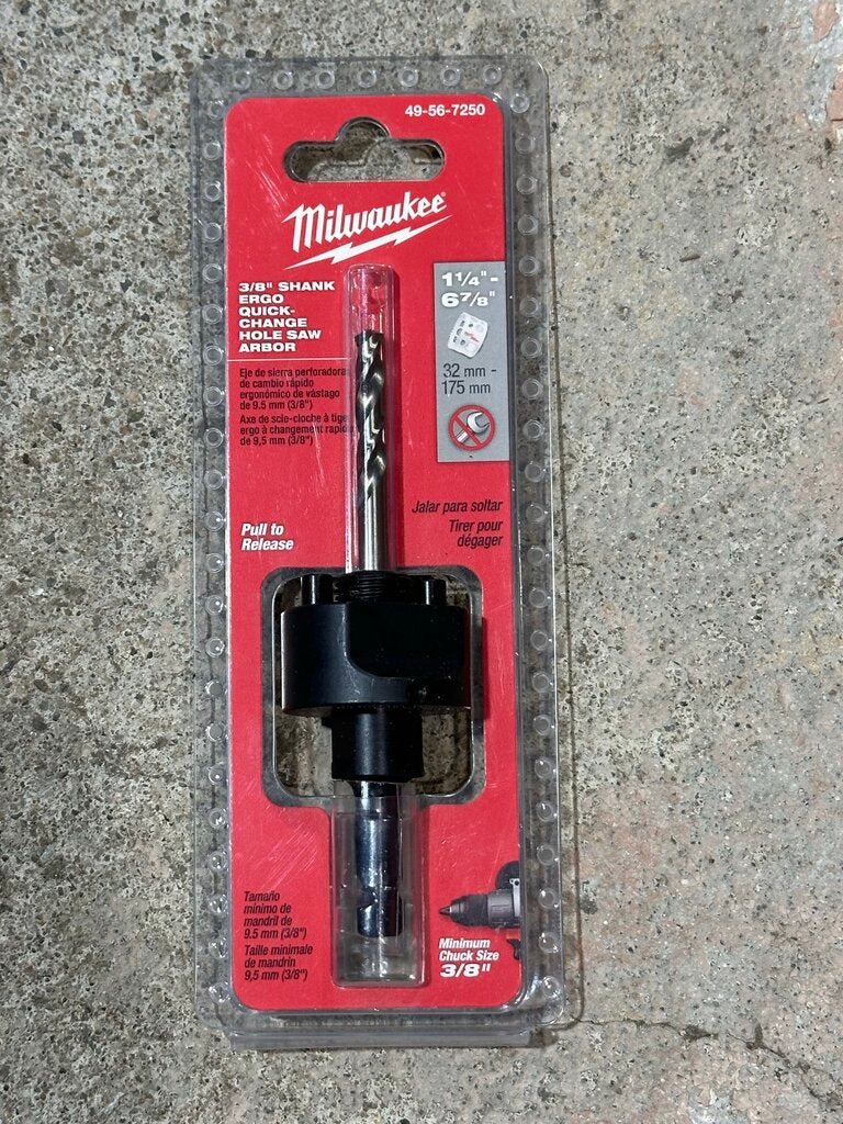 Quick Change Large Hole Saw Arbor