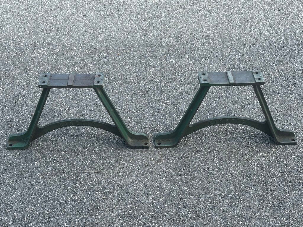 Cast Iron Industrial Machine Support Stands – Pair