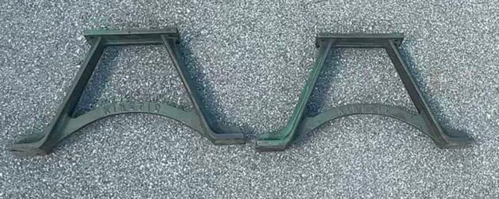 Cast Iron Industrial Machine Support Stands – Pair