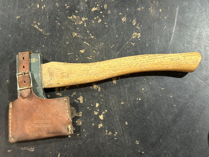 Hatchet With Leather Blade Sheath