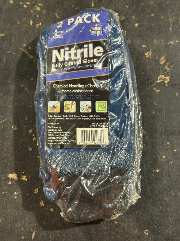 Nitrile Fully Coated Gloves 2-Pack