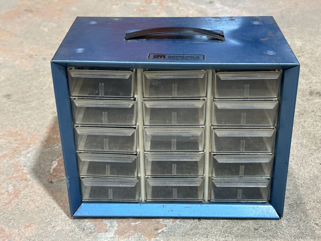 15-Drawer Metal Parts Storage Cabinet