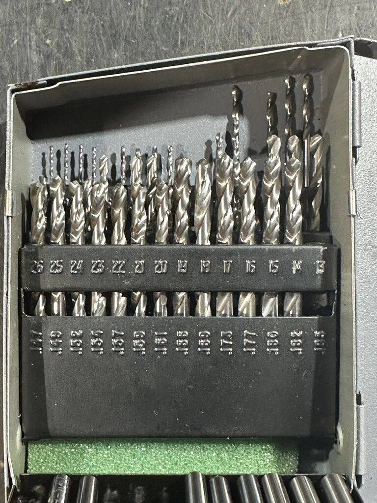 #1–#60 Carbide Drill Index With Assorted Drills