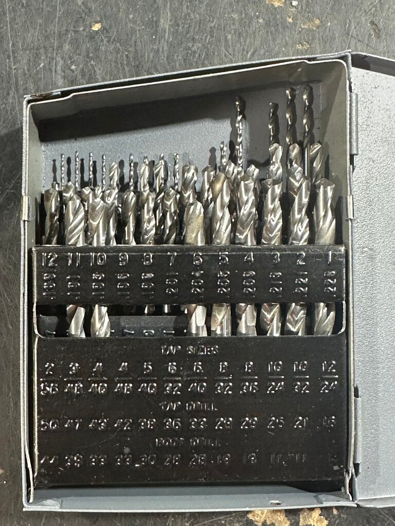 #1–#60 Carbide Drill Index With Assorted Drills