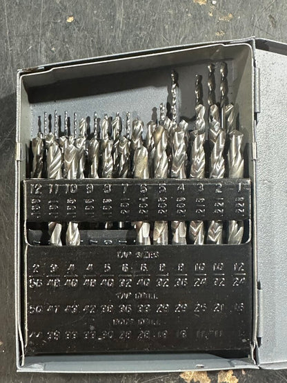 #1–#60 Carbide Drill Index With Assorted Drills
