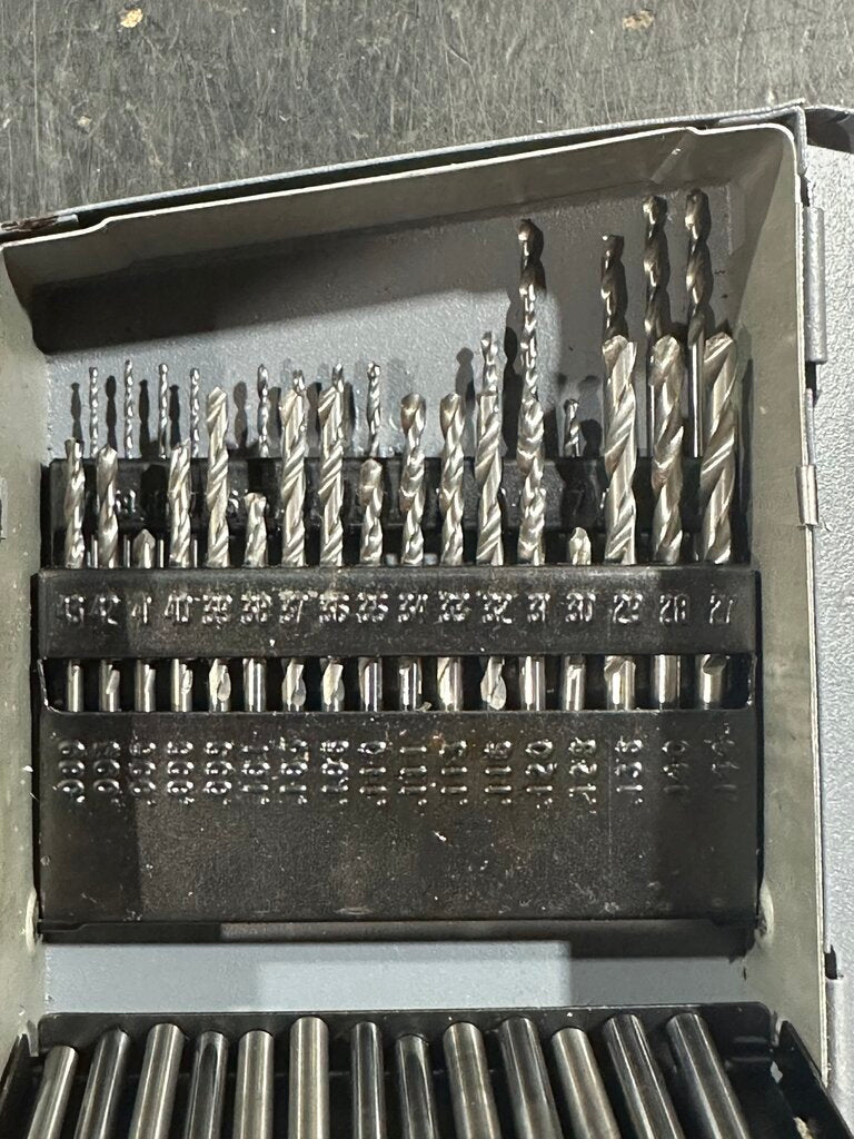 #1–#60 Carbide Drill Index With Assorted Drills