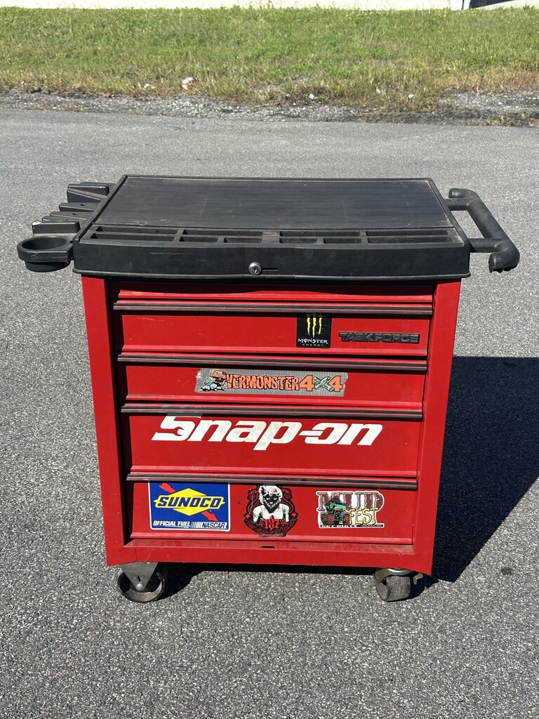 5-Drawer Red Tool Cabinet Workstation
