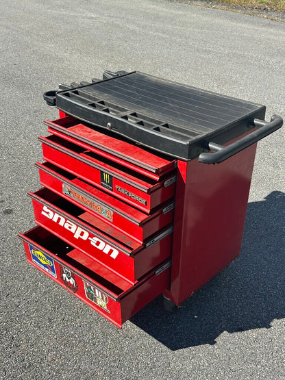 5-Drawer Red Tool Cabinet Workstation