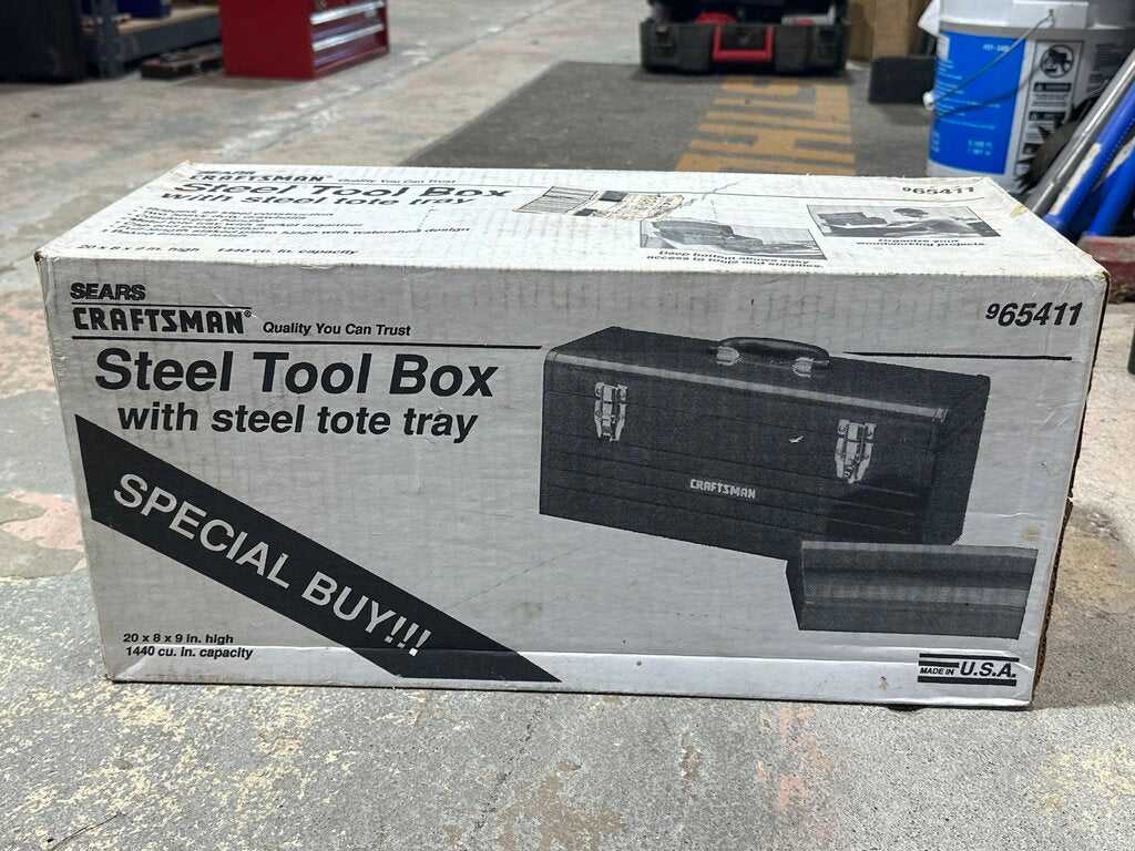Steel Tool Box with Steel Tote Tray