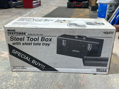 Steel Tool Box with Steel Tote Tray