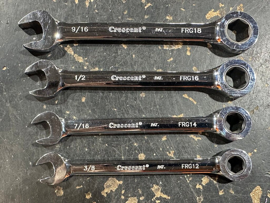 Cam-Ratcheting Wrench Set