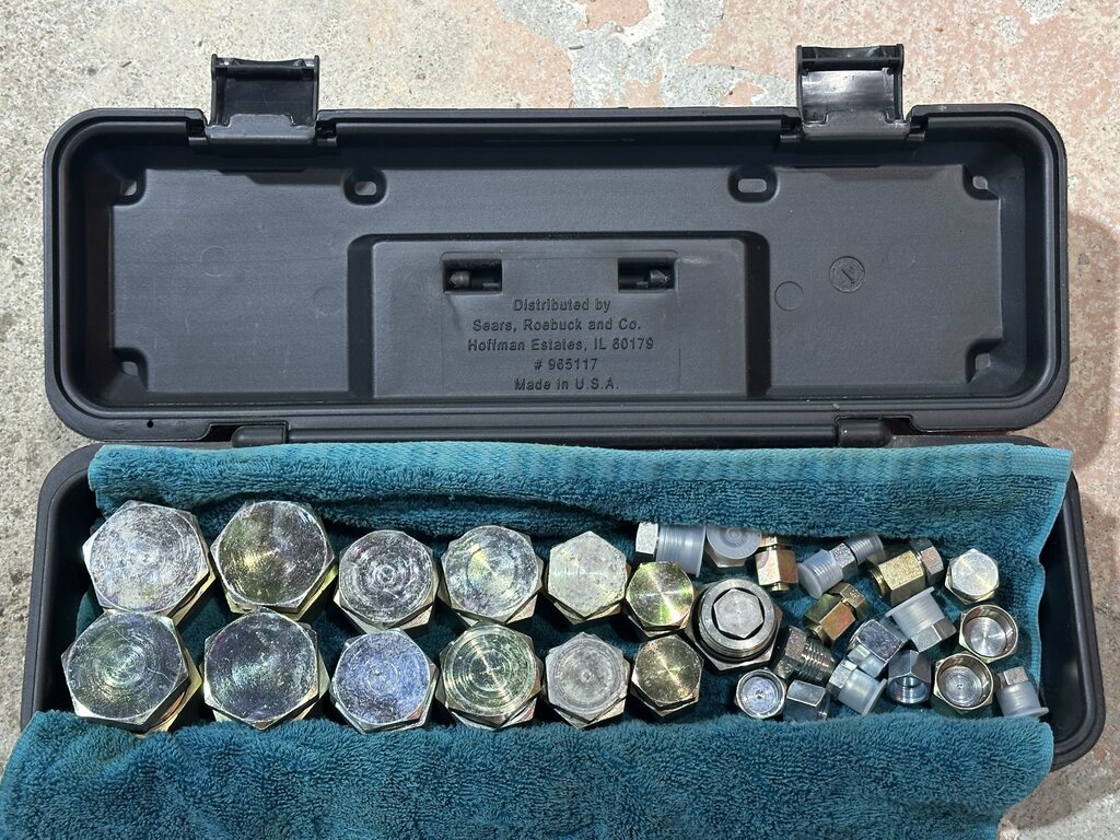 Assorted Lot of Heavy-Duty Hydraulic Fitting Caps and Plugs