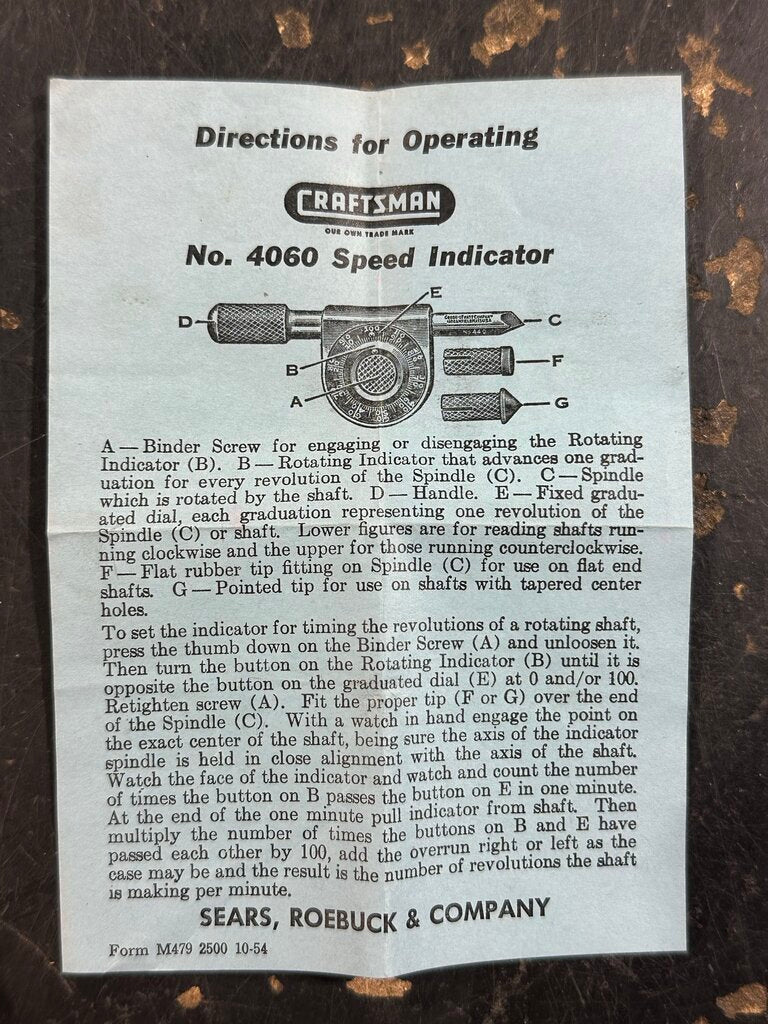 Mechanical Speed Indicator
