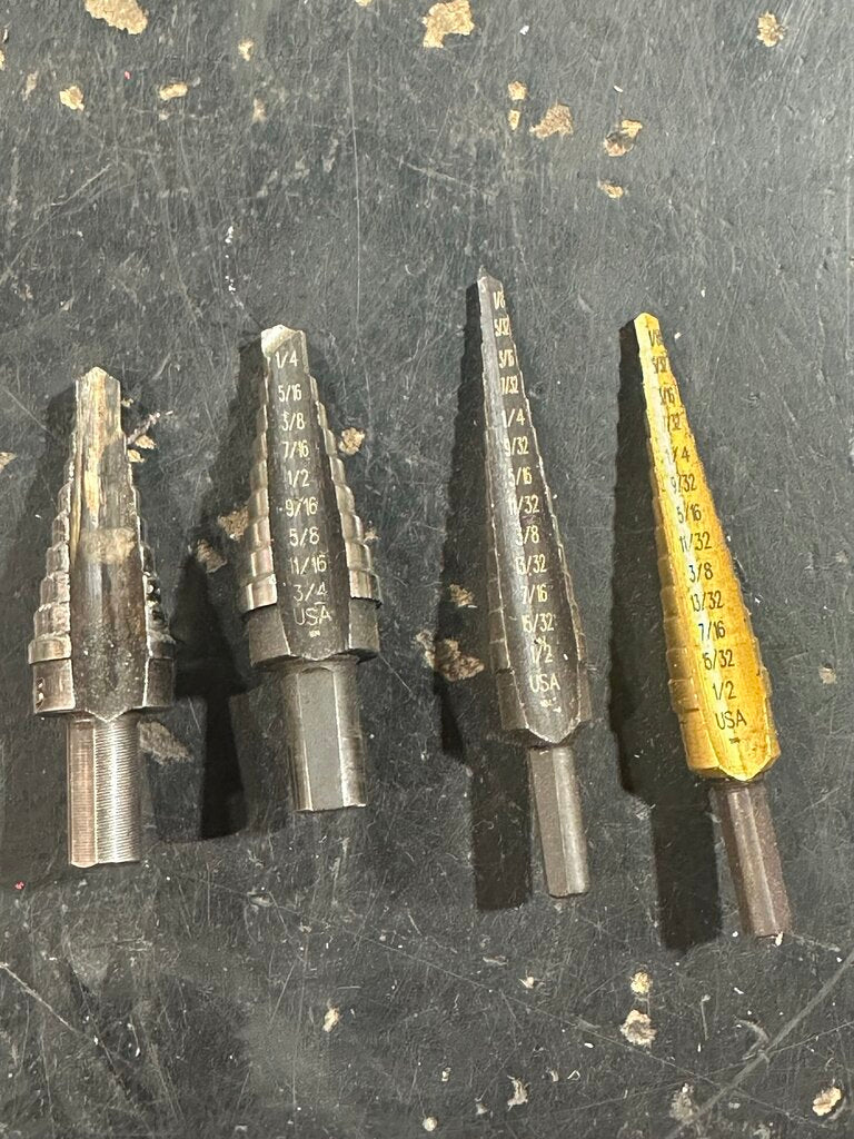 4-Piece Step Drill Bit Lot