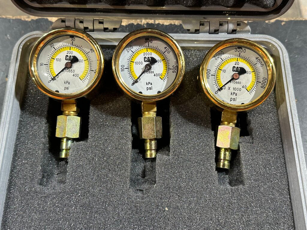 3-Piece Hydraulic Pressure Test Gauge Set