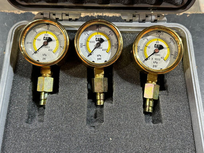 3-Piece Hydraulic Pressure Test Gauge Set