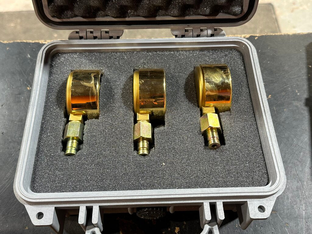 3-Piece Hydraulic Pressure Test Gauge Set