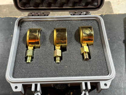 3-Piece Hydraulic Pressure Test Gauge Set