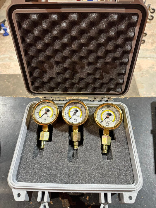 3-Piece Hydraulic Pressure Test Gauge Set