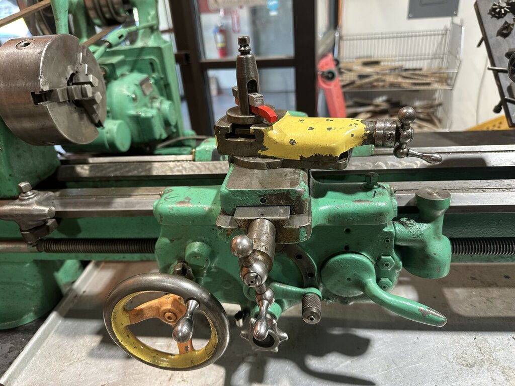 9" Metalworking Lathe With Cabinet & Tooling
