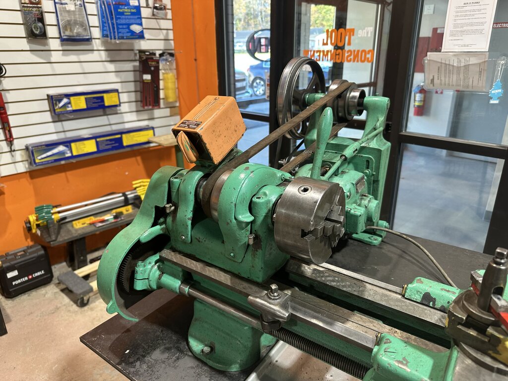 9" Metalworking Lathe With Cabinet & Tooling