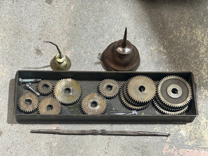9" Metalworking Lathe With Cabinet & Tooling