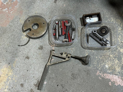9" Metalworking Lathe With Cabinet & Tooling