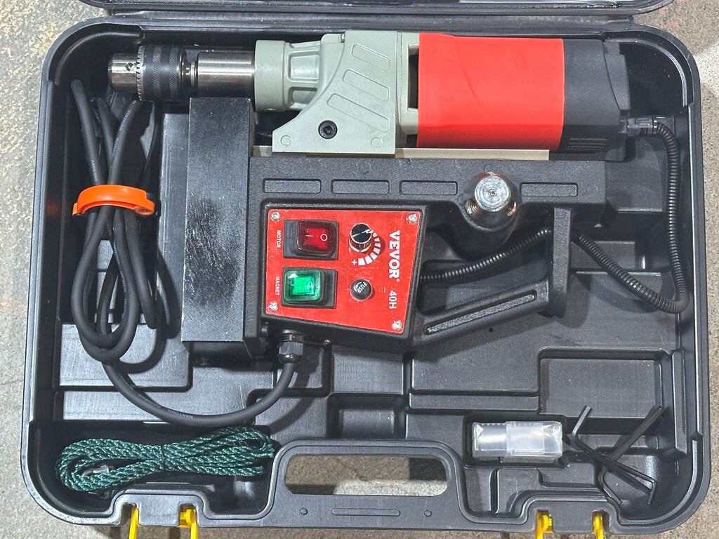 Magnetic Drill Press With Case & Accessories