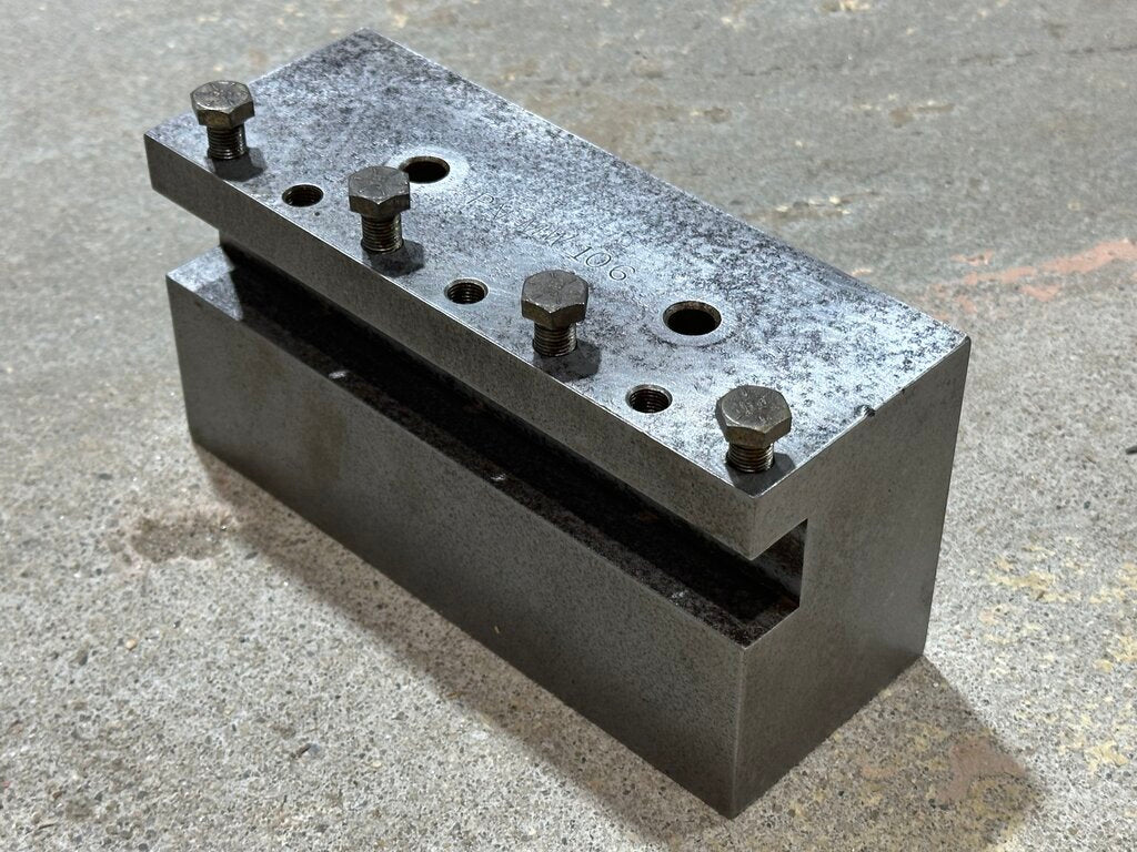 Heavy-Duty Steel Lathe Tool Holder Block With 1" Tool Opening