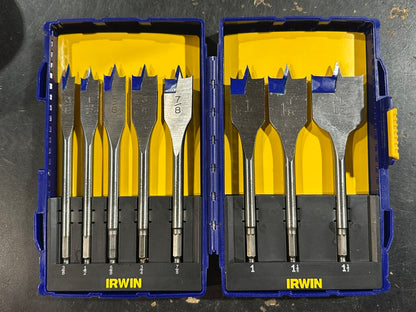 8-Piece Wood Spade Drill Bit Set
