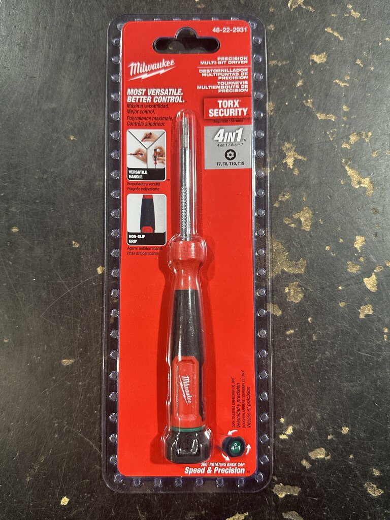 4-in-1 TORX Tamperproof Precision Multi-Bit Screwdriver